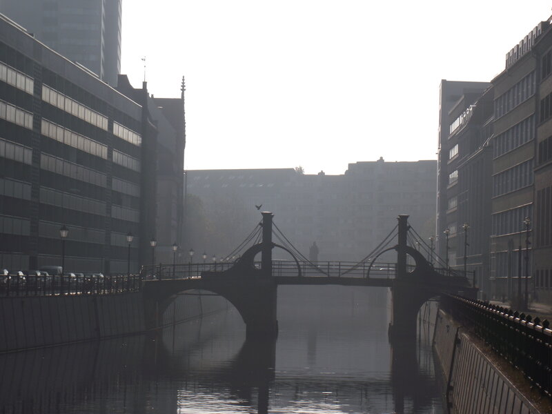 Bridge over Canal — Gray