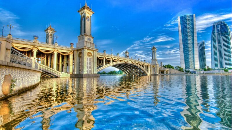Bridge over River — Blue, Serene, Morning