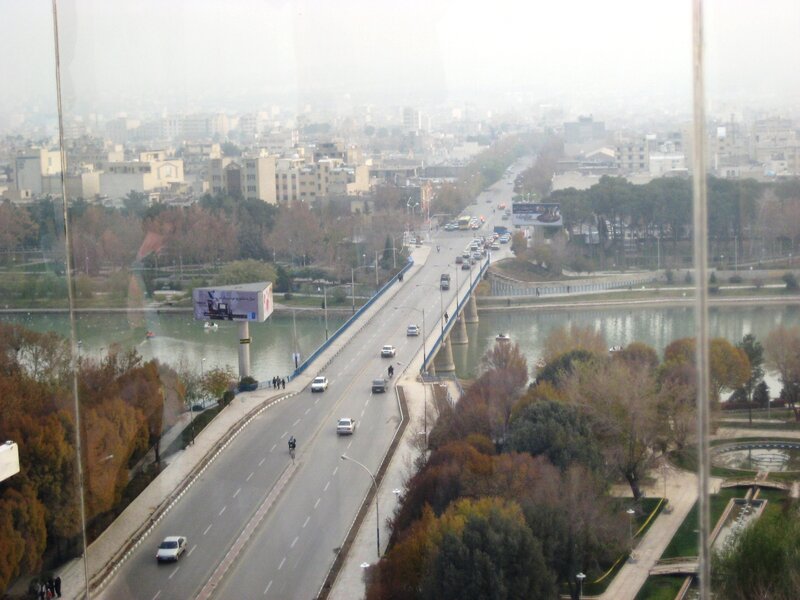 Bridge over River — Gray, Overcast
