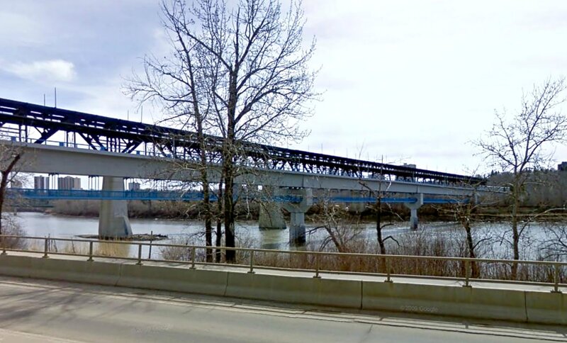 Bridge over River — Gray, Overcast, Winter