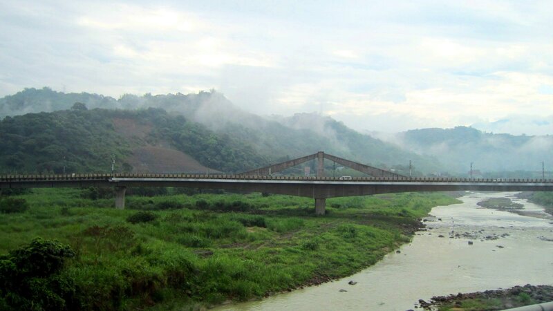 Bridge over River — Green, Misty