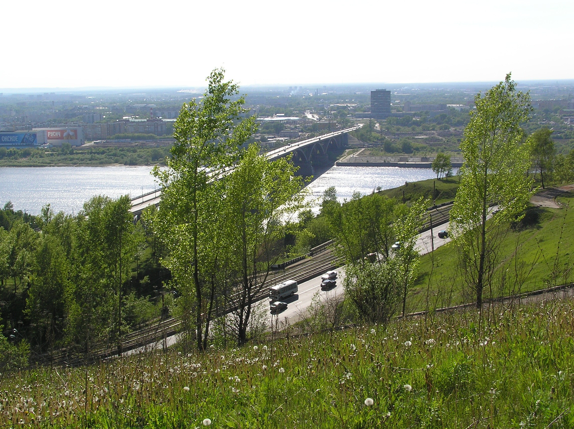 Bridge over river in city