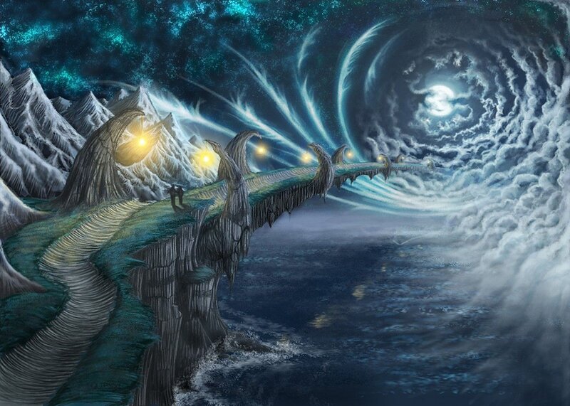 Bridge over Stormy Sea