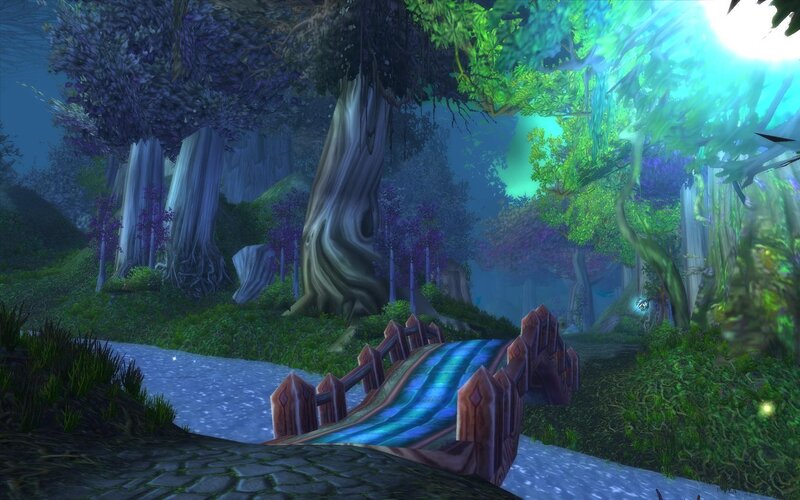 Bridge over Stream in Forest