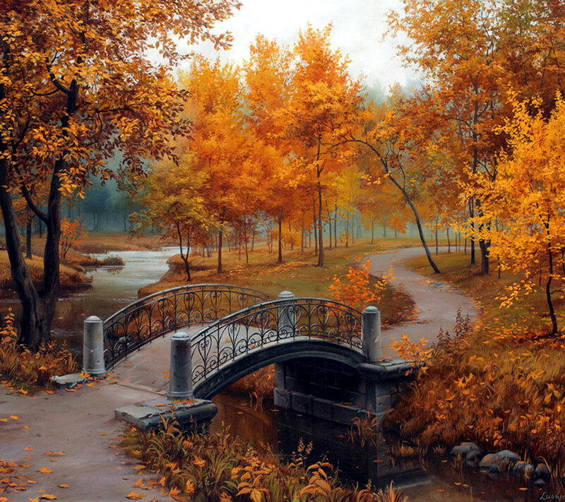 Bridge over Stream — Orange