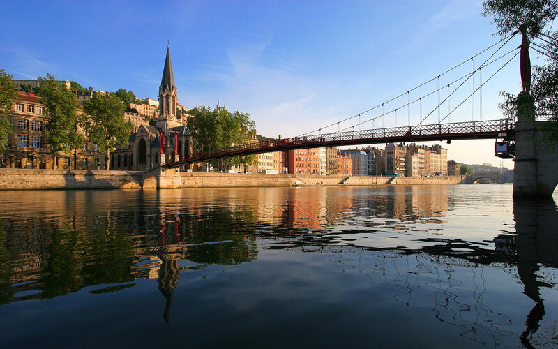 Bridge over the Rhône in Lyon