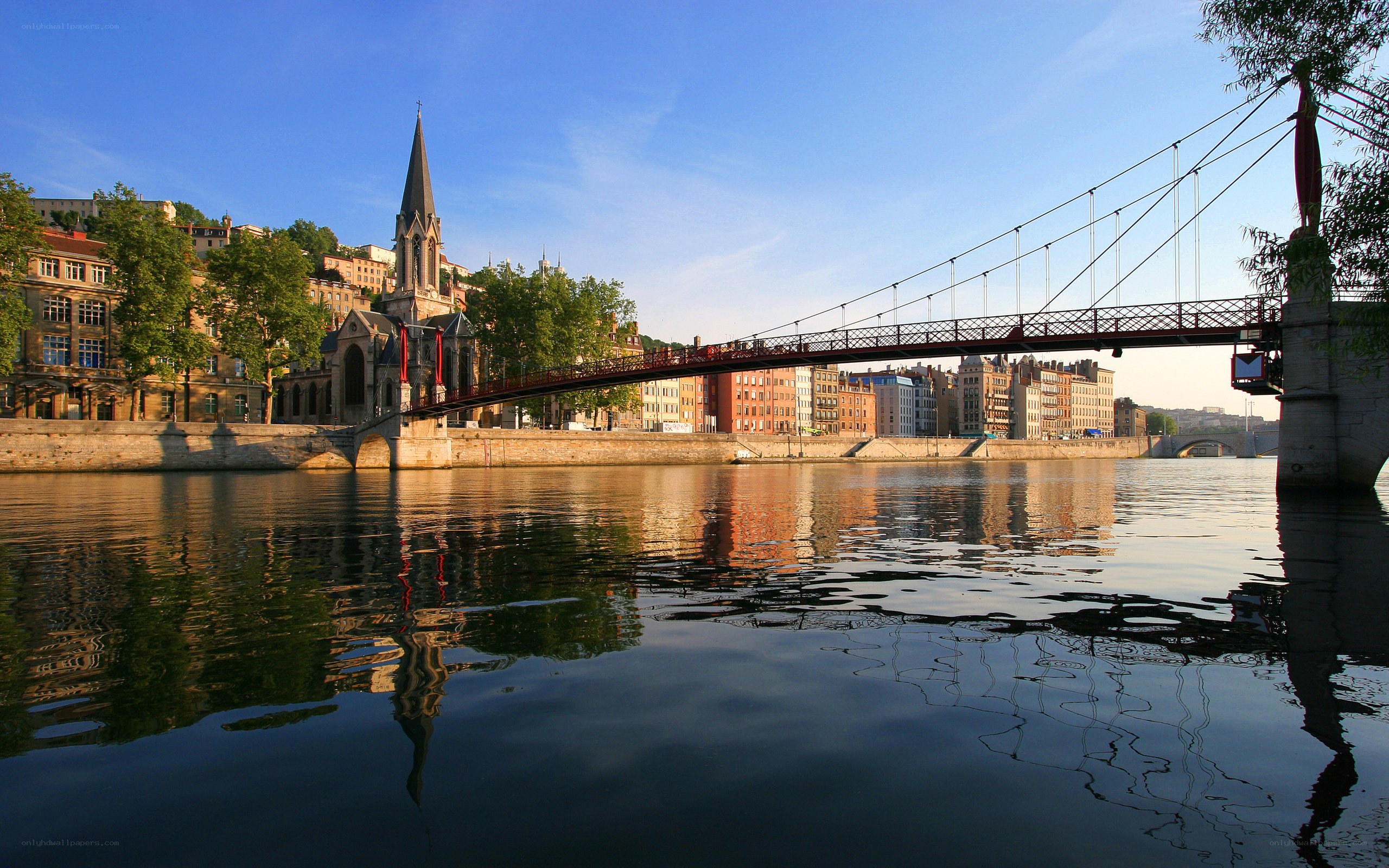 Bridge over the Rhône in Lyon