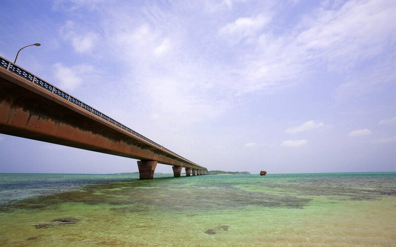 Bridge over turquoise water