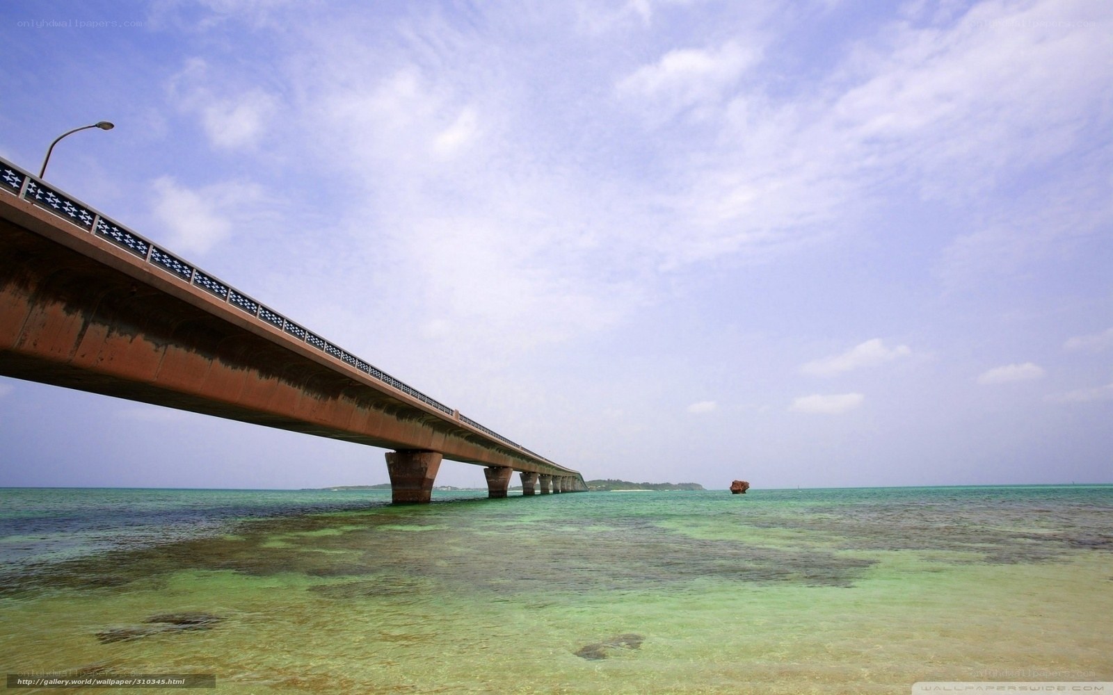 Bridge over turquoise water