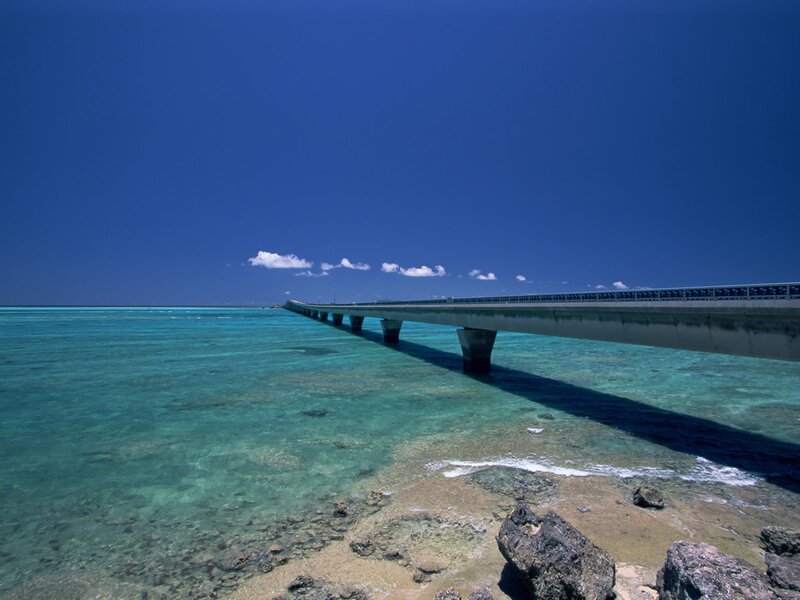 Bridge over turquoise waters