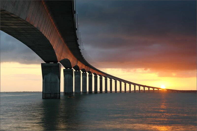 Bridge over Water — Orange