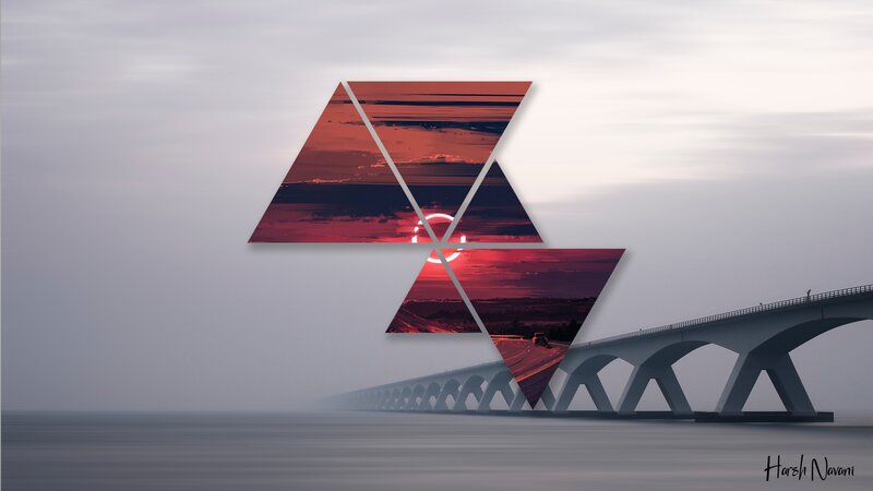 Bridge over Water — Red
