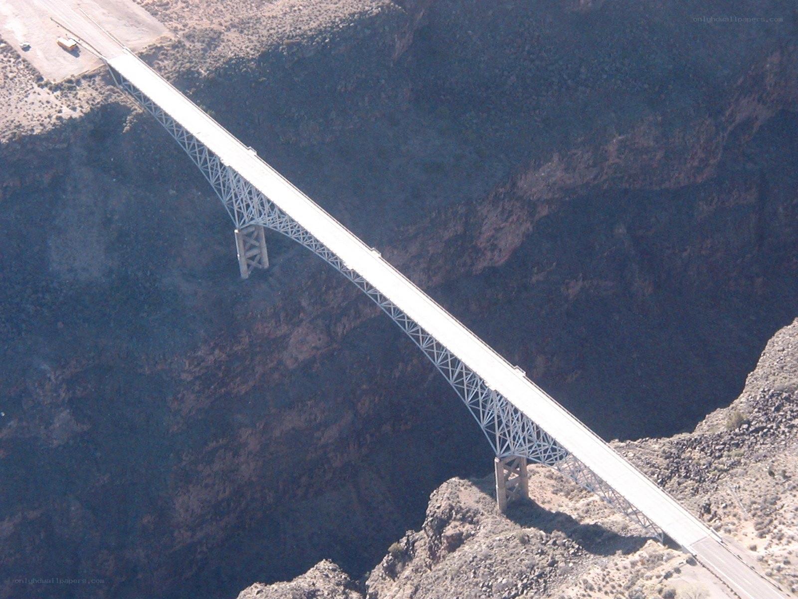 Bridge spanning a deep canyon