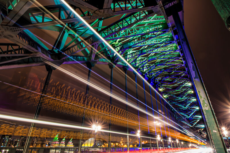 Bridge Structure at Night