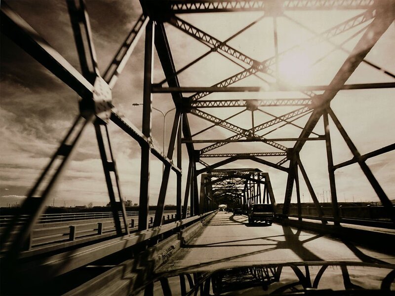 Bridge structure from vehicle perspective
