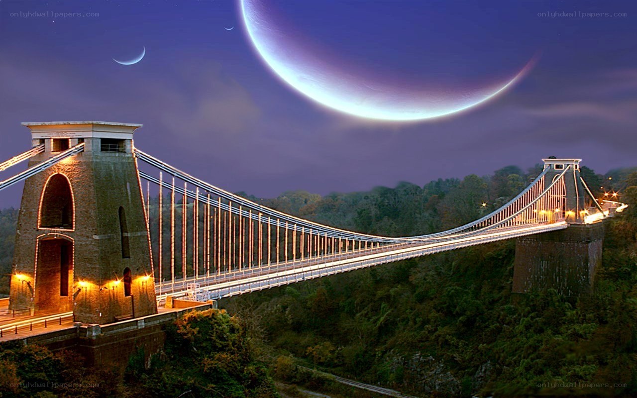 Bridge under a giant planet