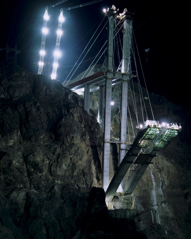Bridge under Construction — Black, Dramatic