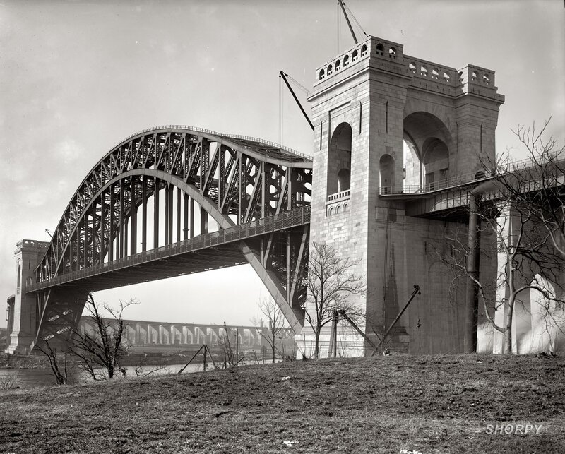Bridge under Construction — Black, Historical