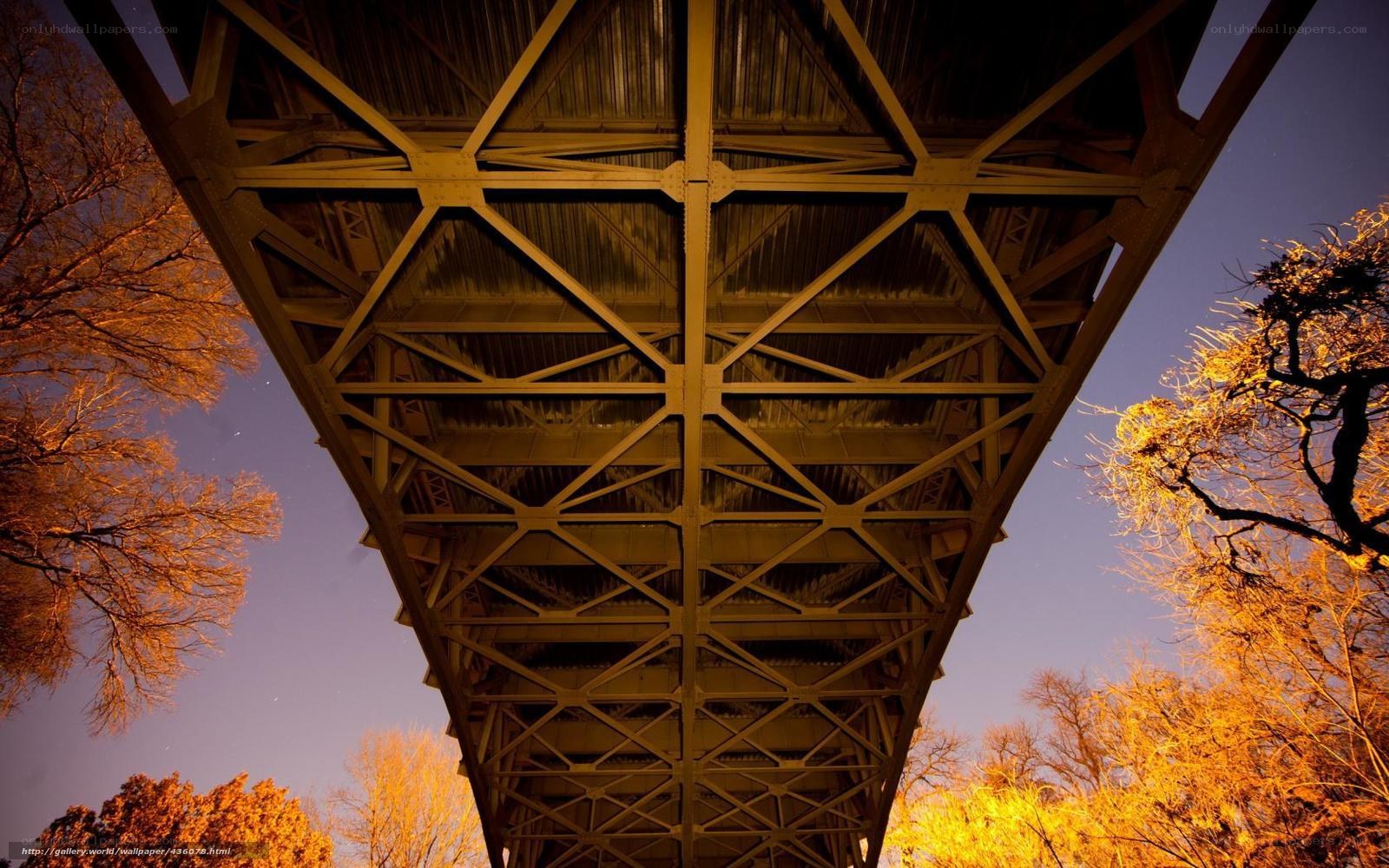 Bridge understructure at dusk