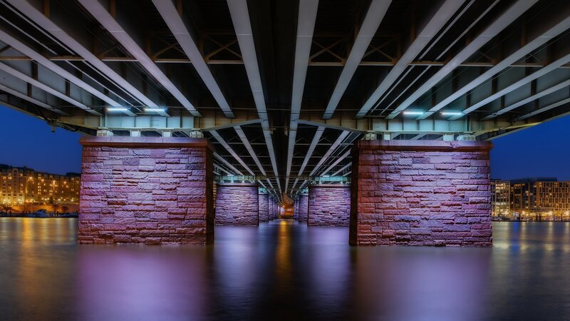 Bridge Understructure at Night