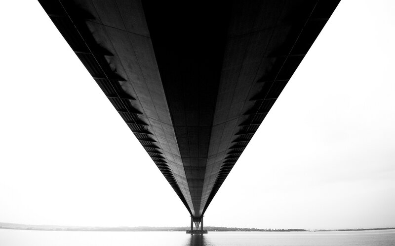 Bridge Understructure — Black, Dramatic