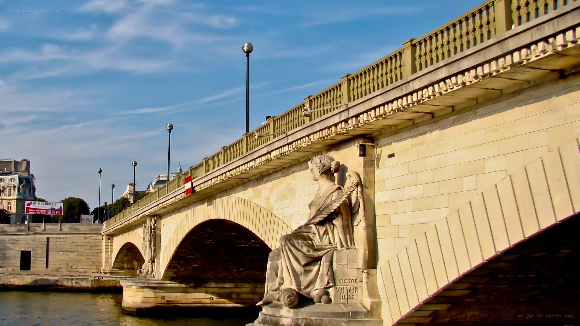 Bridge with statue in Paris