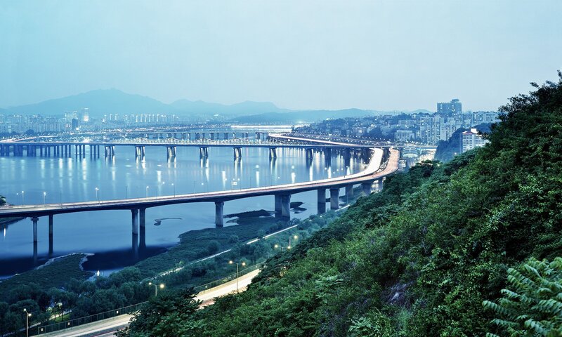 Bridges over River — Blue
