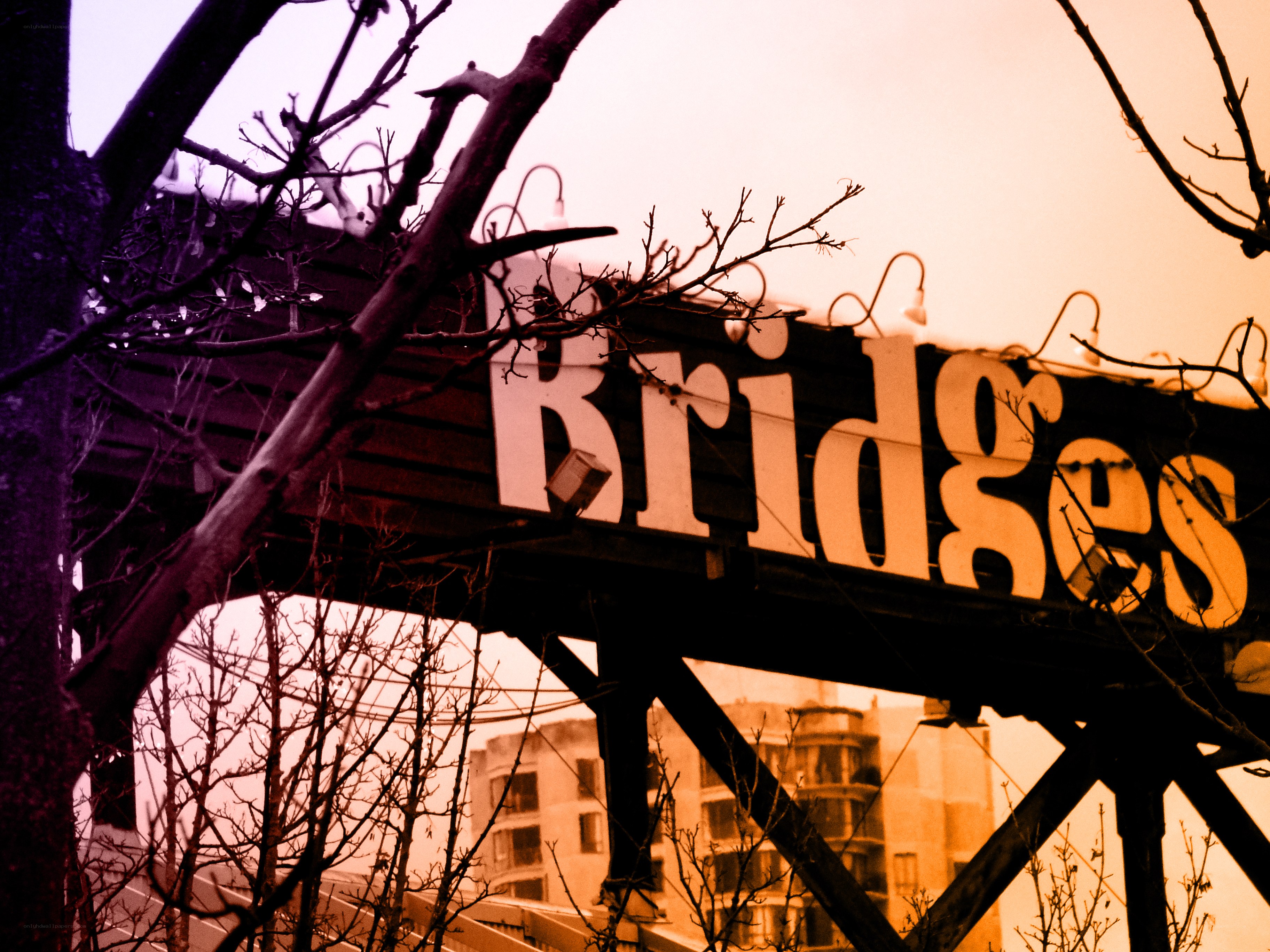 Bridges sign on a bridge