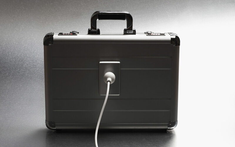 briefcase with power cord