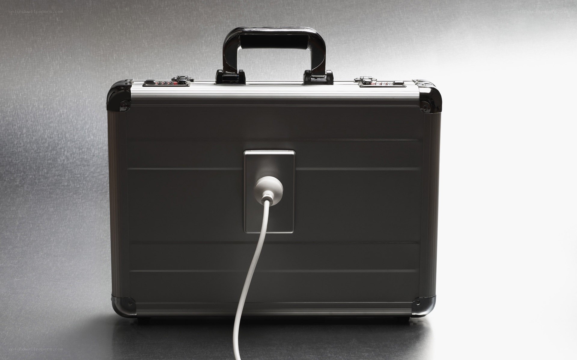briefcase with power cord