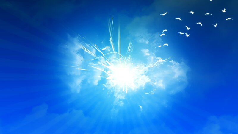 Bright Light in Blue Sky