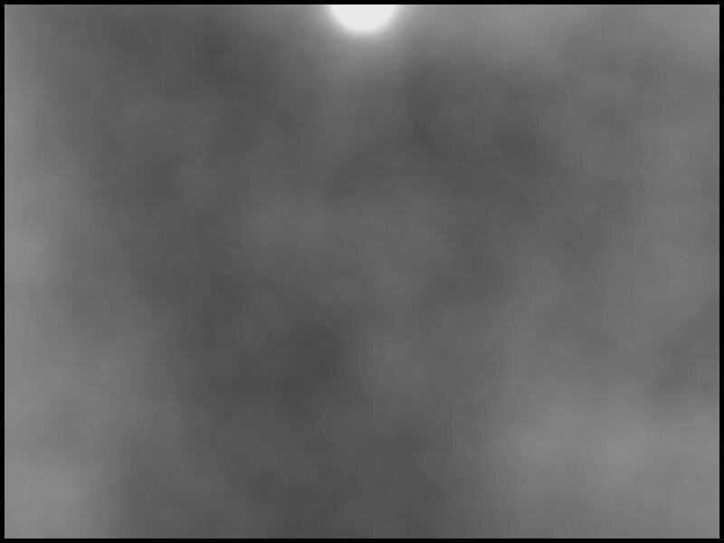 Bright Light in Cloudy Sky