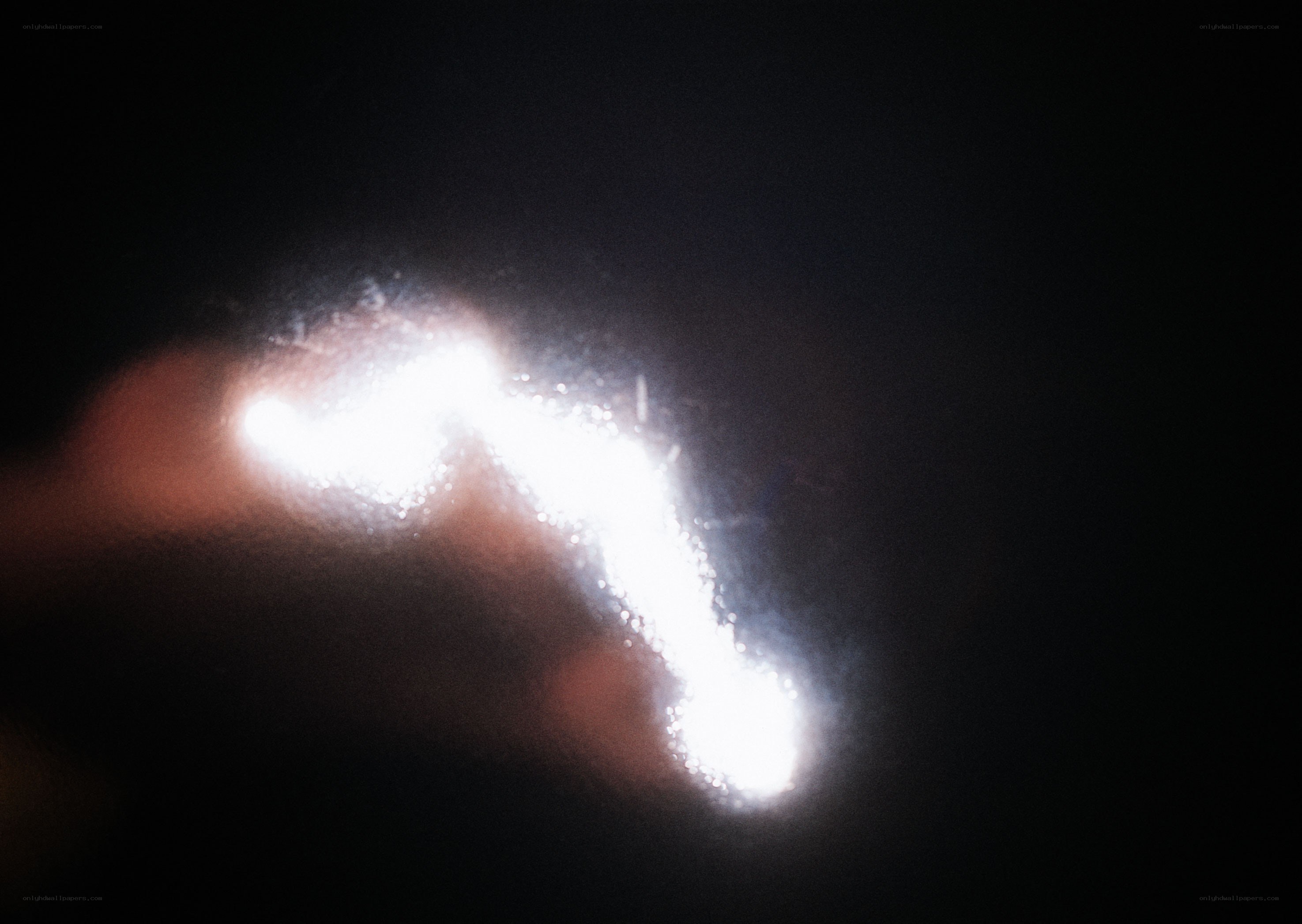 bright light on dark background