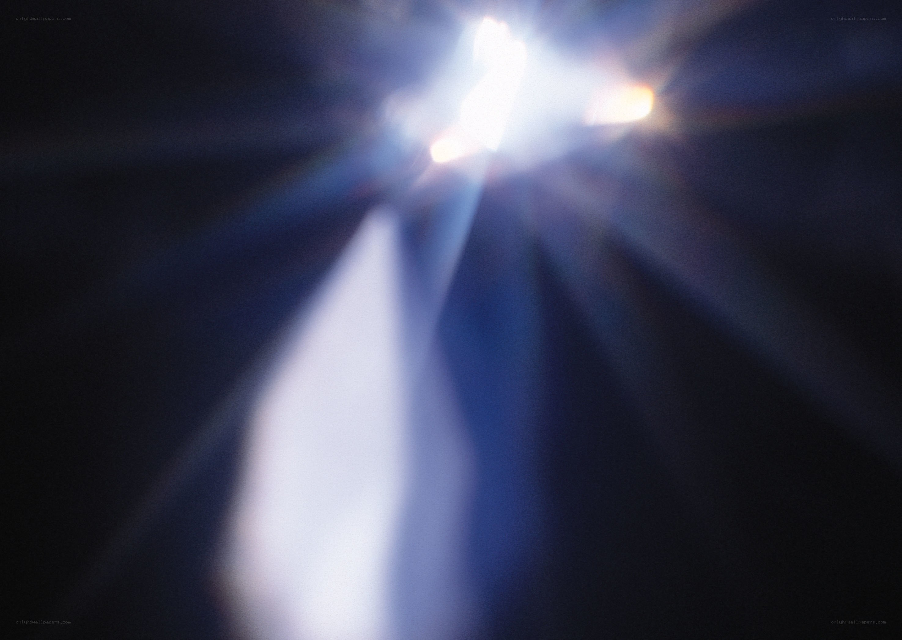 bright light rays in darkness