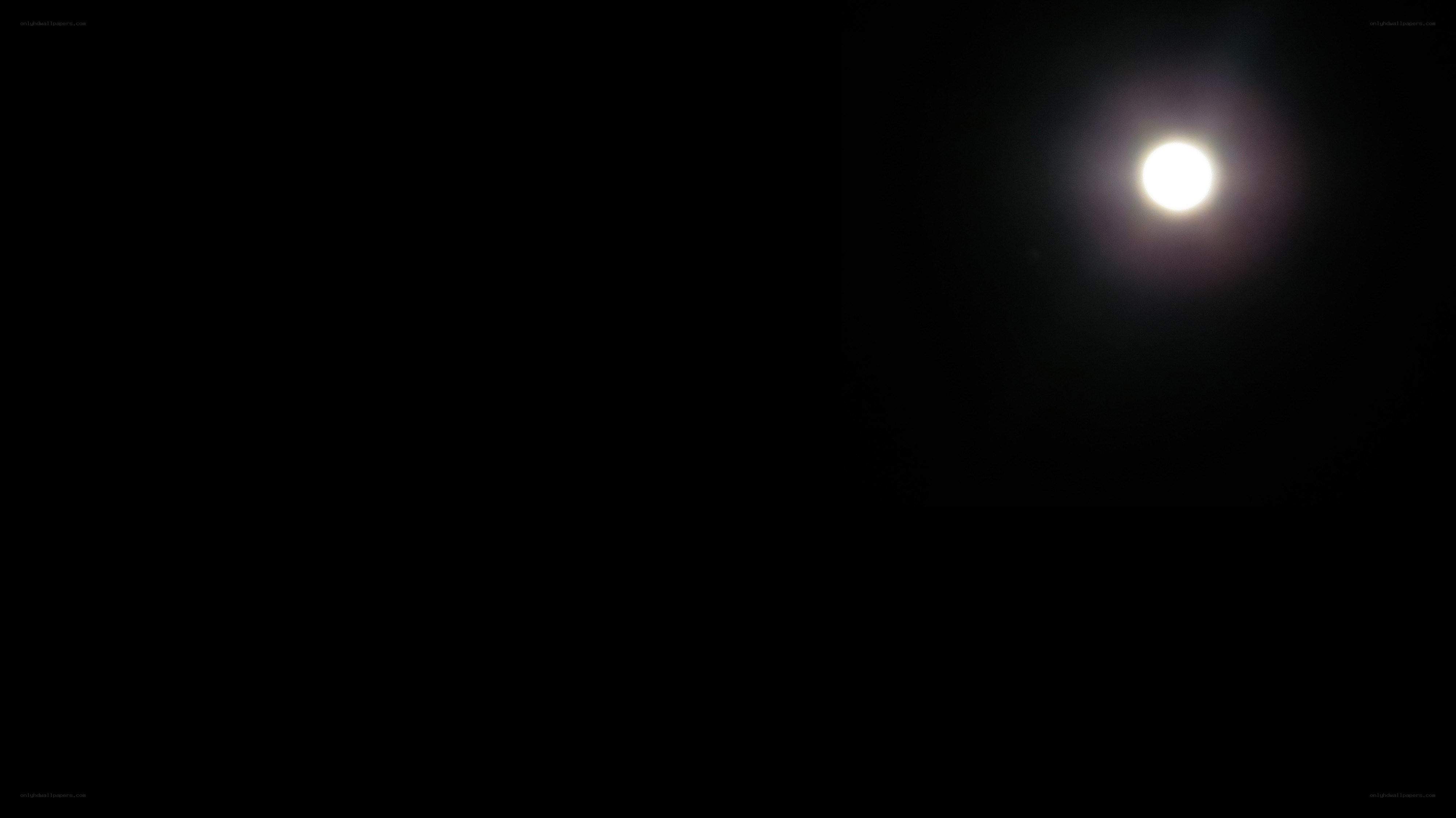 bright moon in dark sky