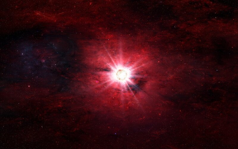 Bright Star in Nebula
