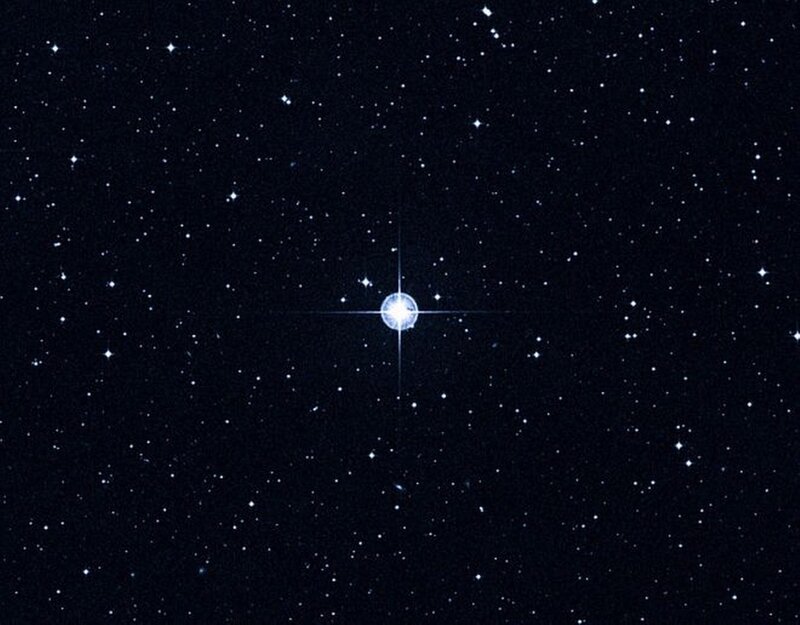 Bright Star in Night Sky — Black, Serene