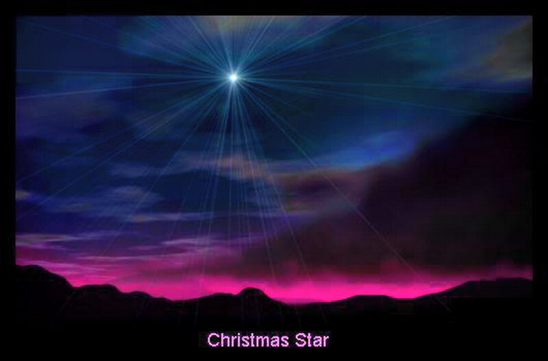 Bright Star in Night Sky — Purple