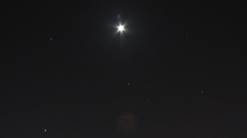 bright star in night sky