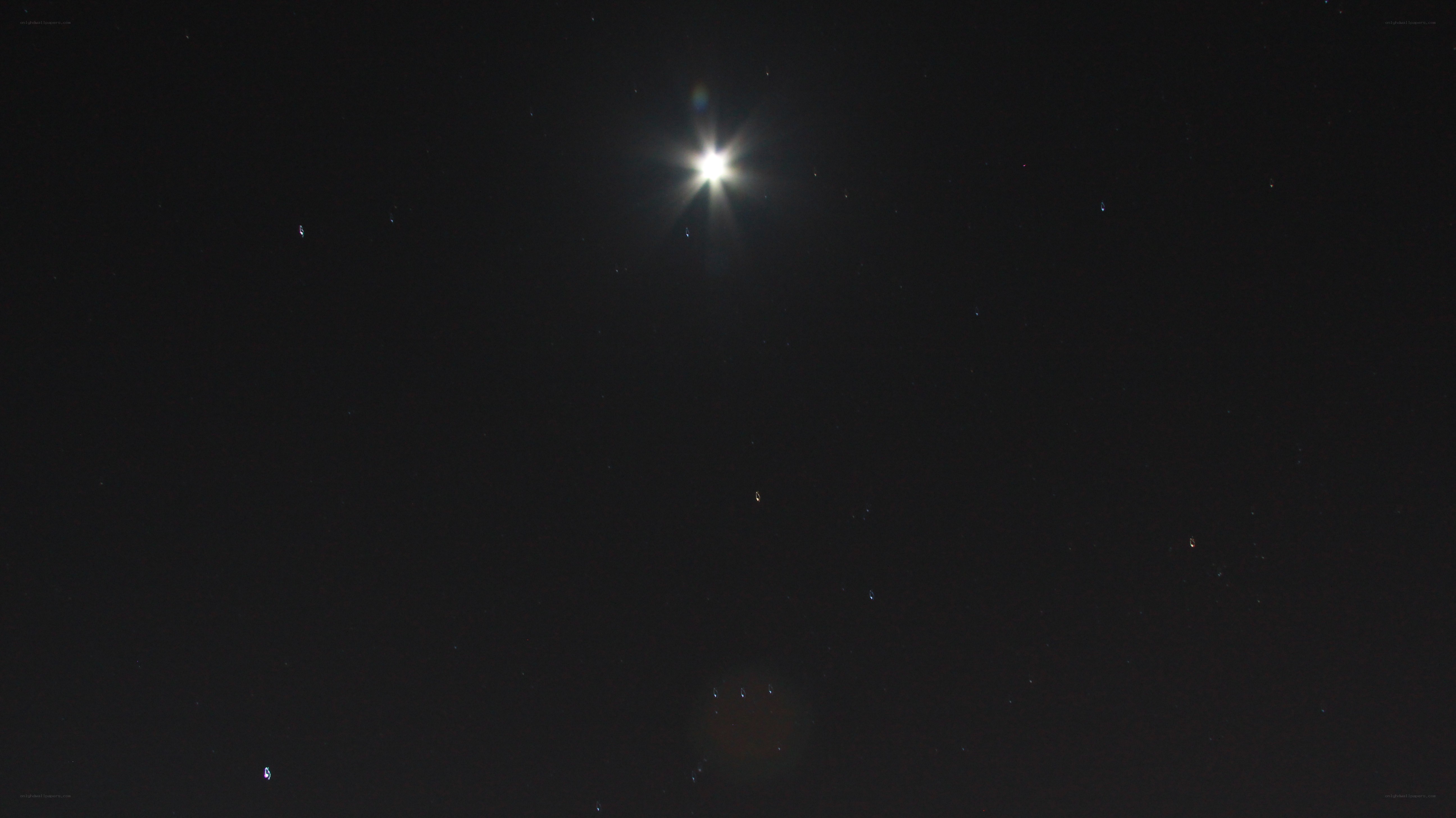 bright star in night sky