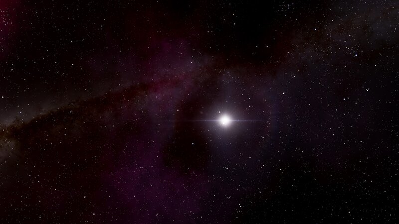 Bright Star in Space — Black, Cosmic