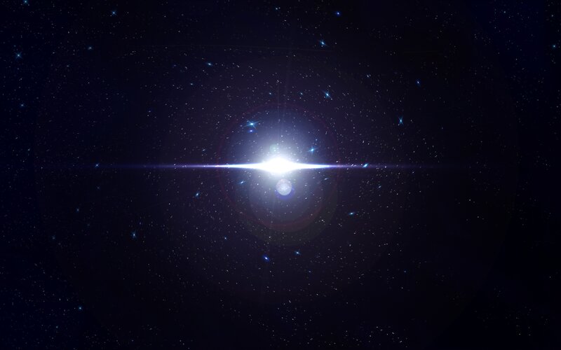 Bright Star in Space — Black