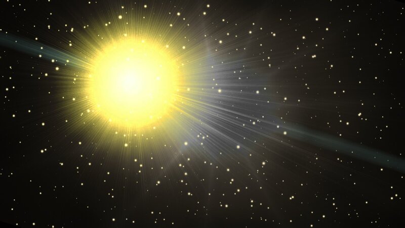 Bright Star in Space — Yellow