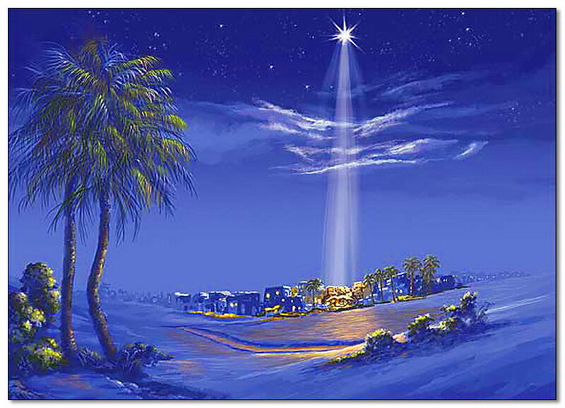 Bright Star over Town — Blue