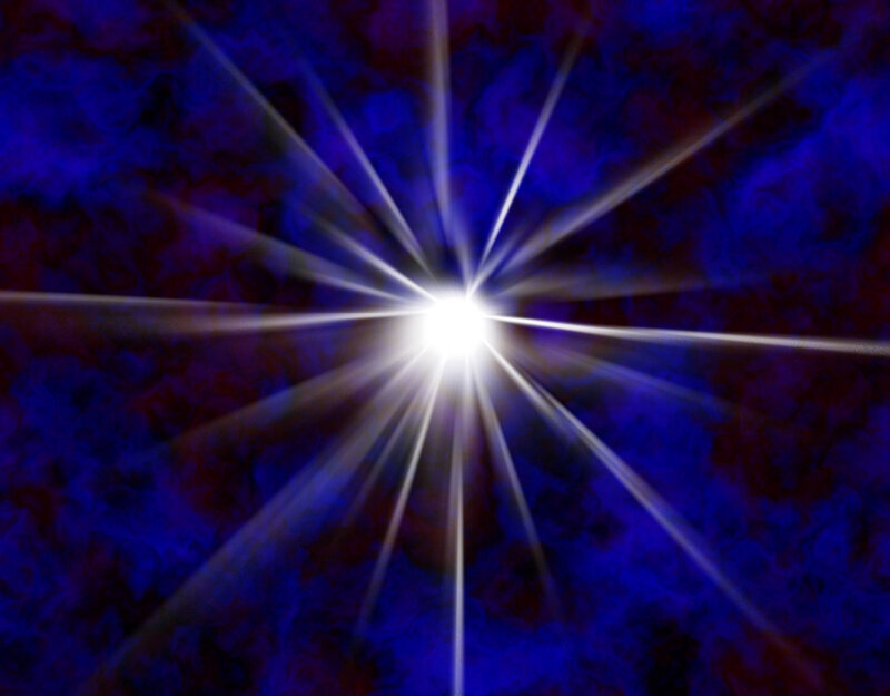 Bright Starburst Light — Blue
