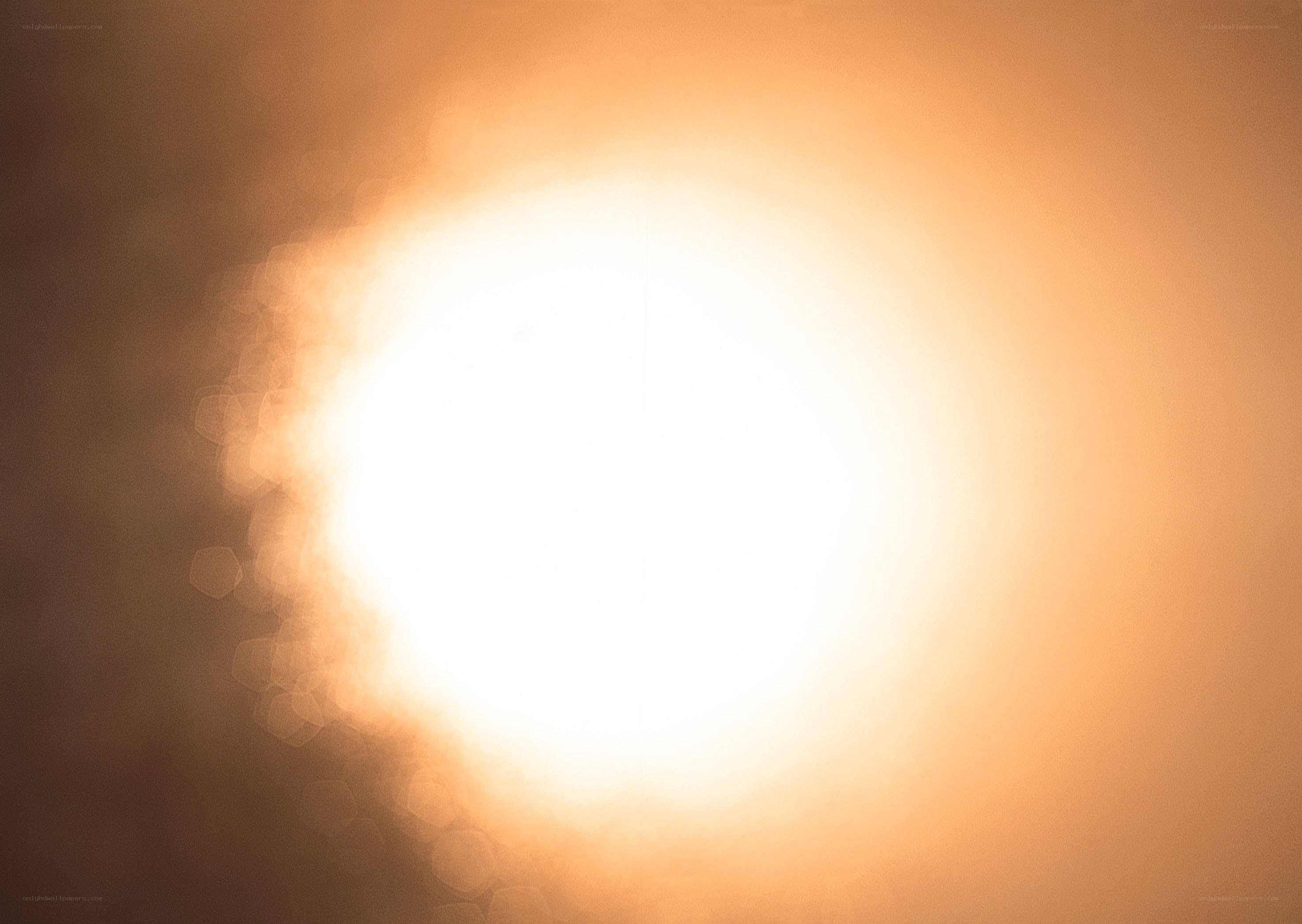 bright sun in hazy sky