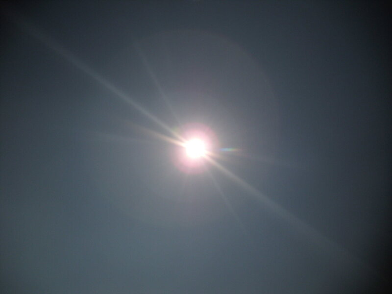 Bright Sun in Sky