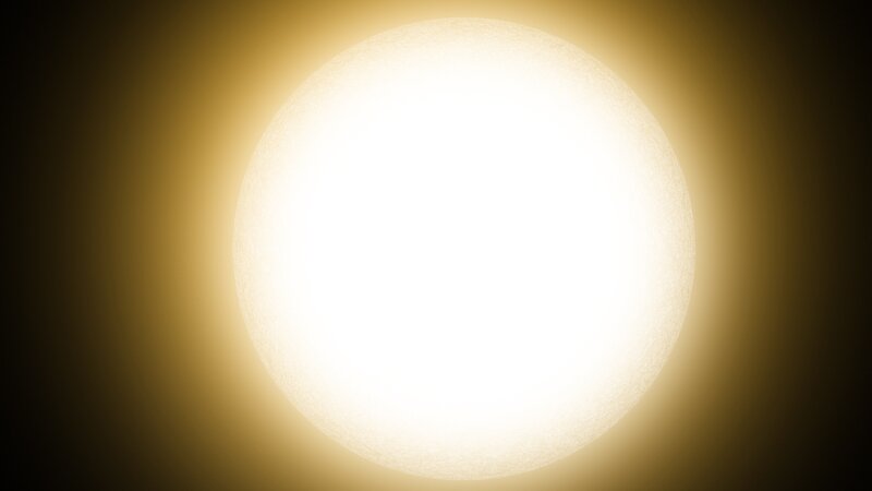 bright sun in space