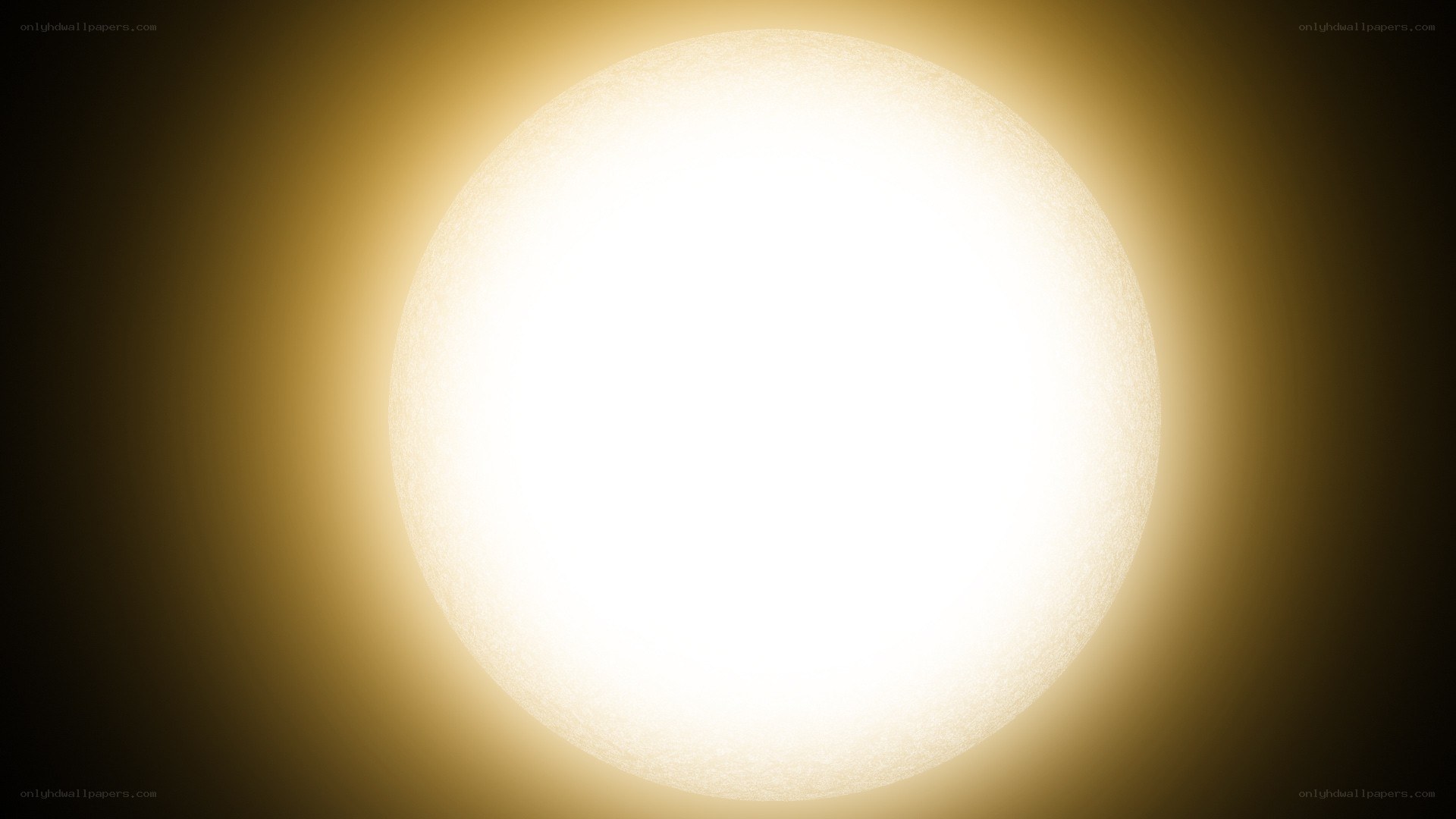 bright sun in space