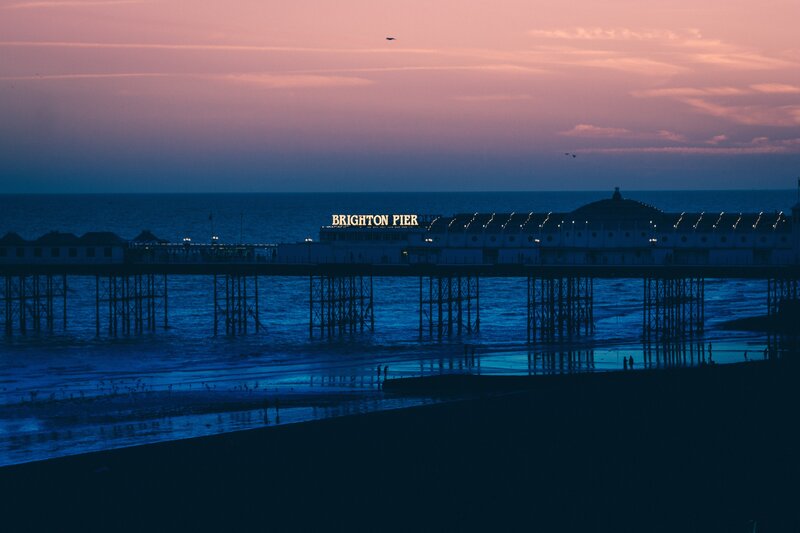 Brighton Pier at dusk
